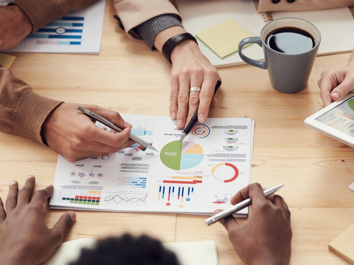 Professionals reviewing business documents