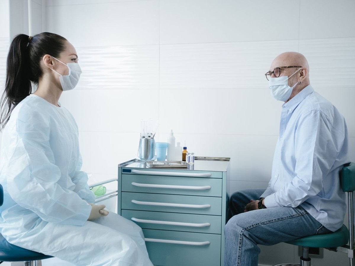 Older patient receiving medical advice
