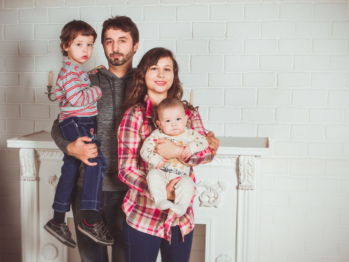 Family with young children